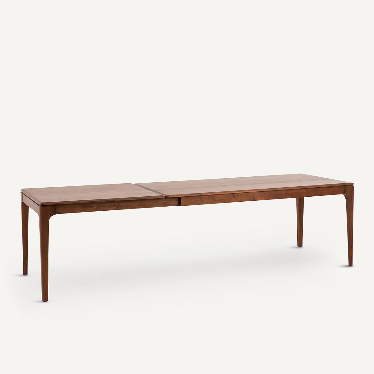 Table extensible, en noyer massif et plaqué noyer, 8 à 12 couverts, SANARA noyer, AM.PM