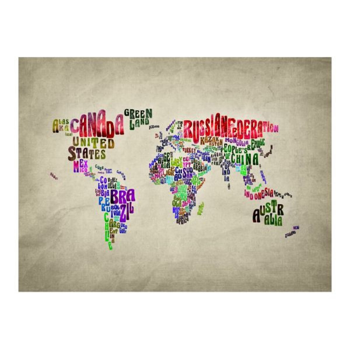 Papier peint intissé panoramique Carte du monde Better World multicouleur, EDEN