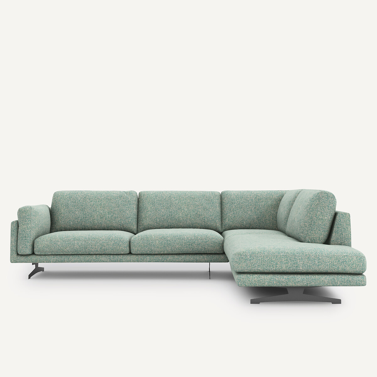 Ecksofa César, Baumwoll-Mix aquamarin, AM.PM