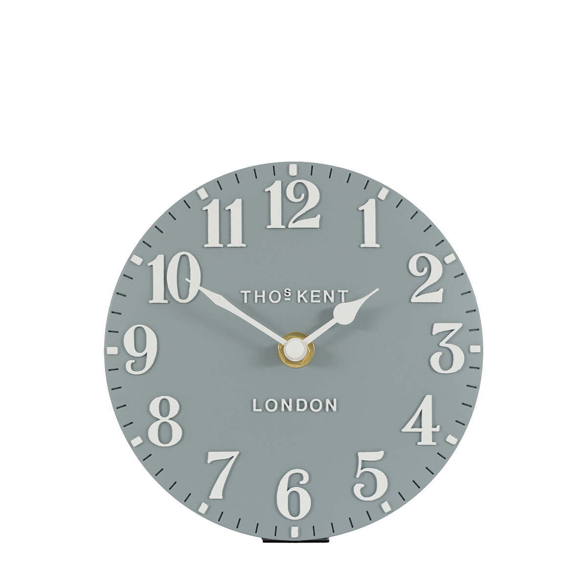 Arabic 6" Mantel Clock grey blue, THOMAS KENT