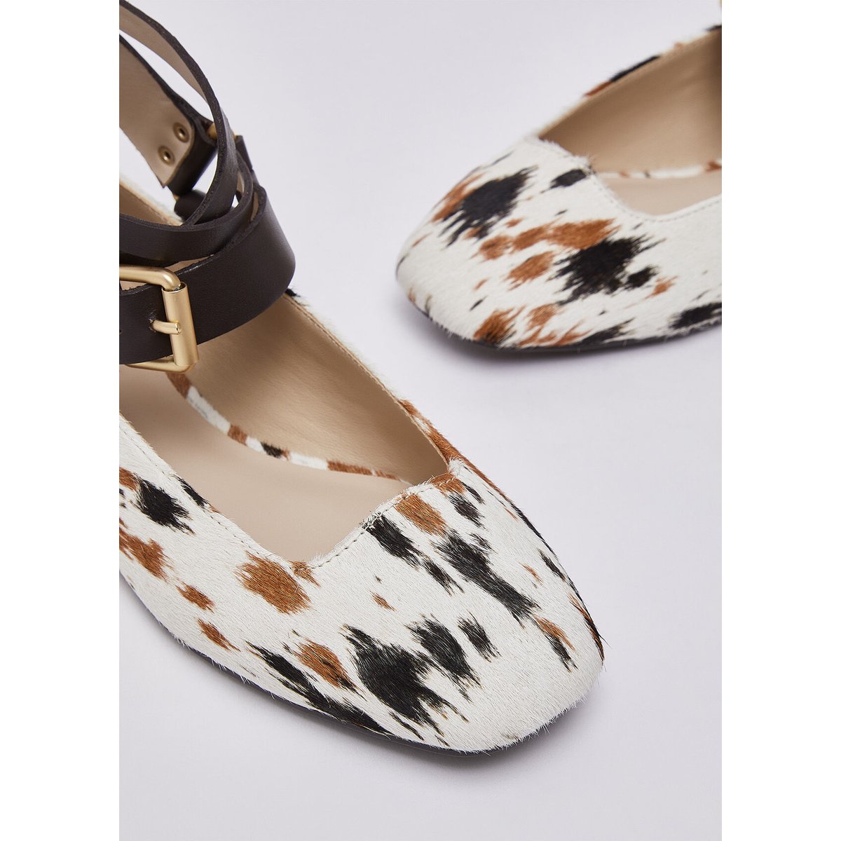 Ballerines en poil de veau animalier, LIU JO