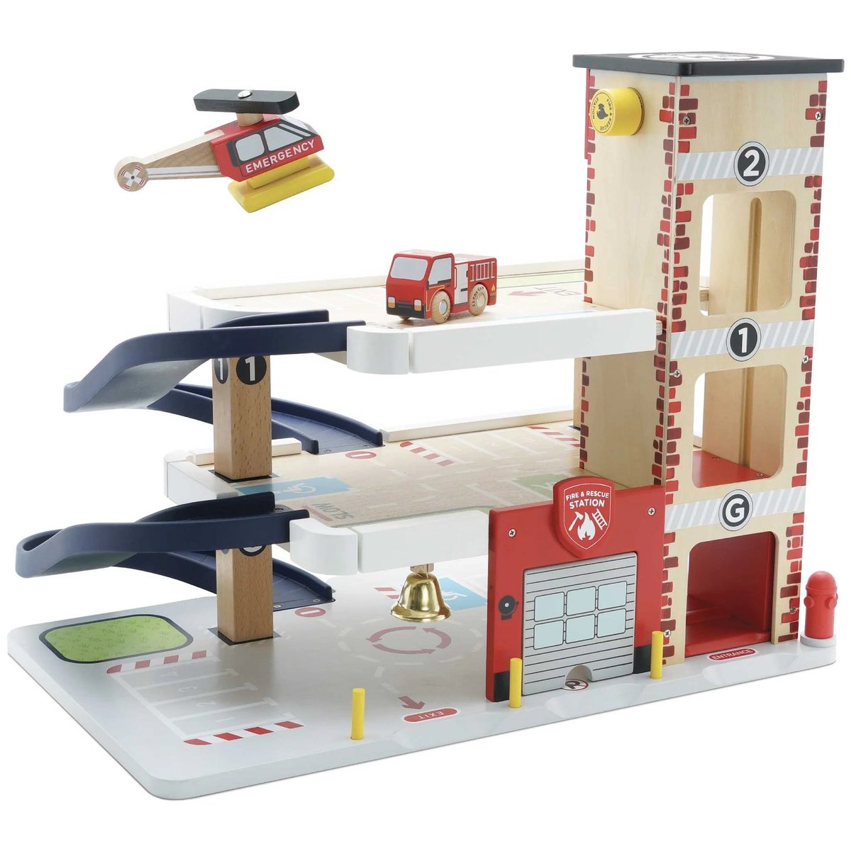 Le garage des pompiers beige, LE TOY VAN