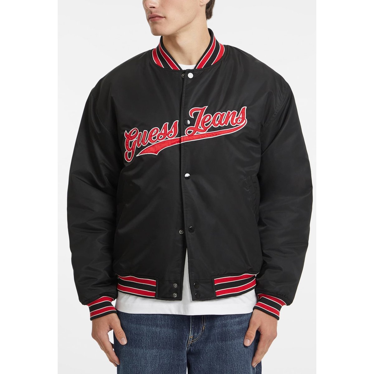 Veste Université Empiècement Lettrage noir, GUESS