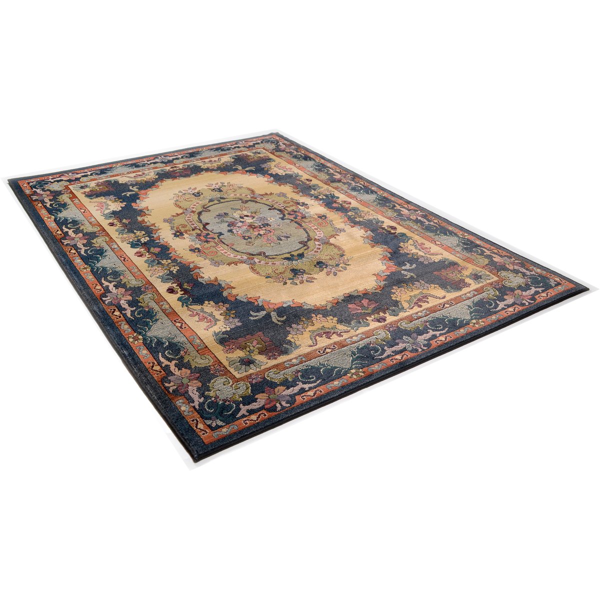 Tapis de salon - GABIRO bleu, THEKO
