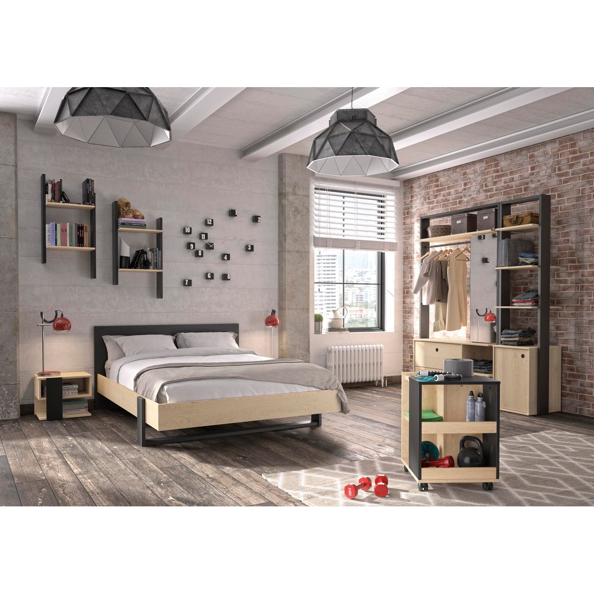 Caisson de rangement mobile beige, GAMI