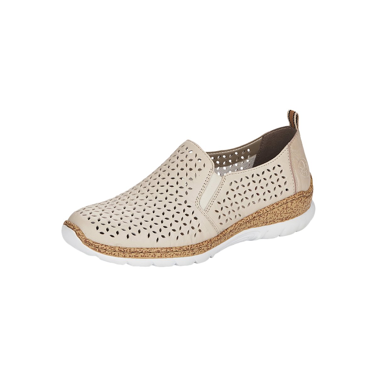 Basket Basse Cuir Massa beige, RIEKER