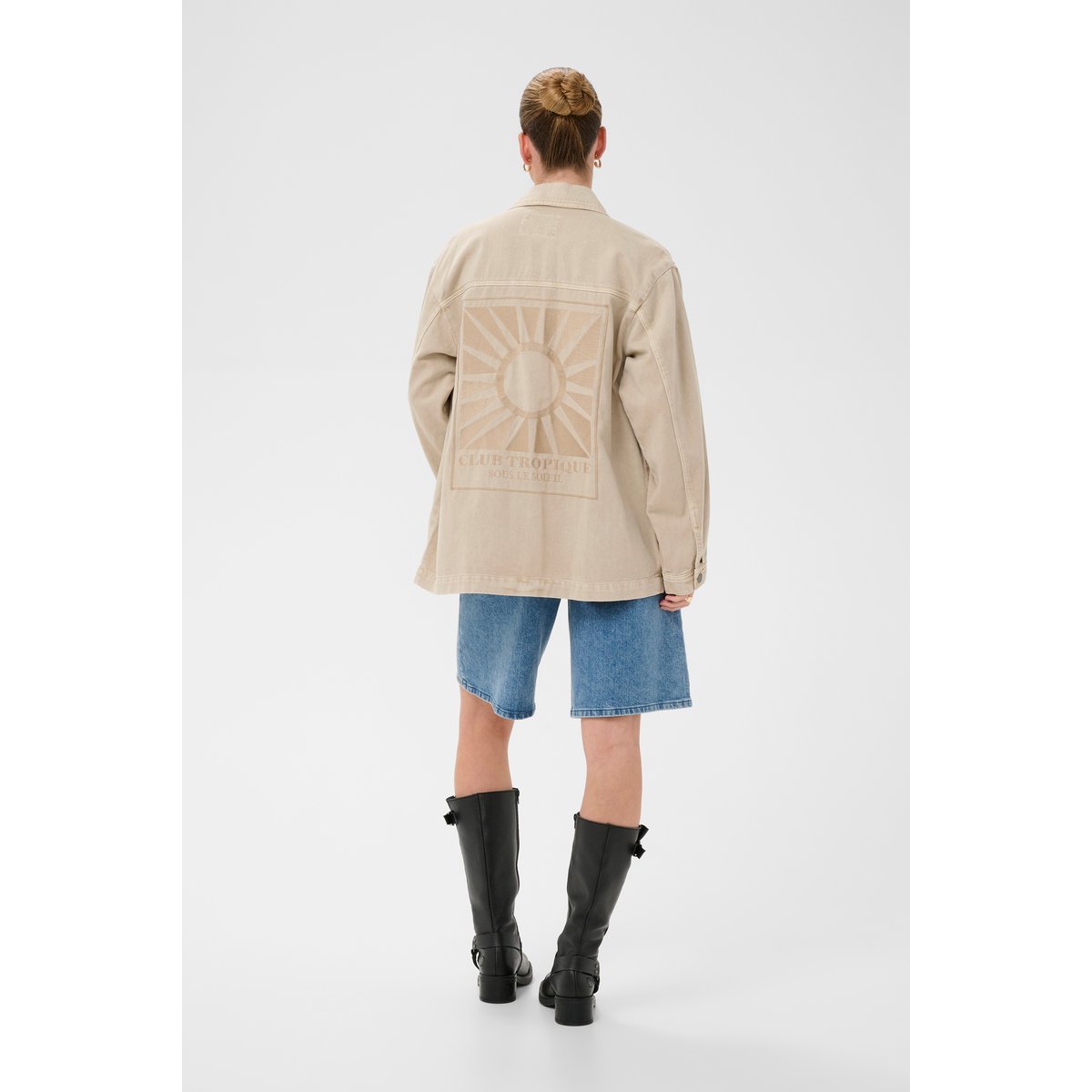 Manteau beige feather gray, KAFFE