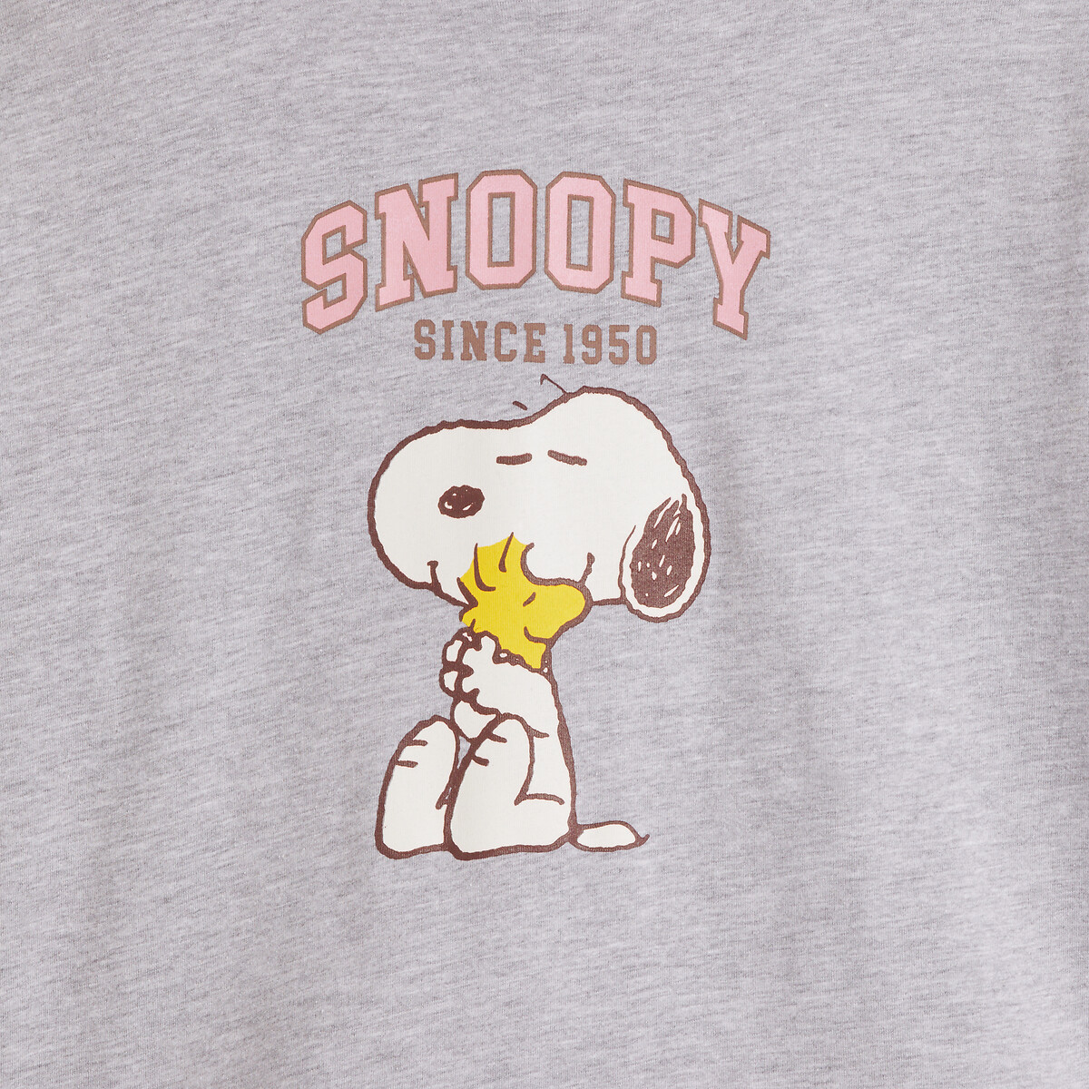 Cotton Pyjamas grey marl/black, SNOOPY