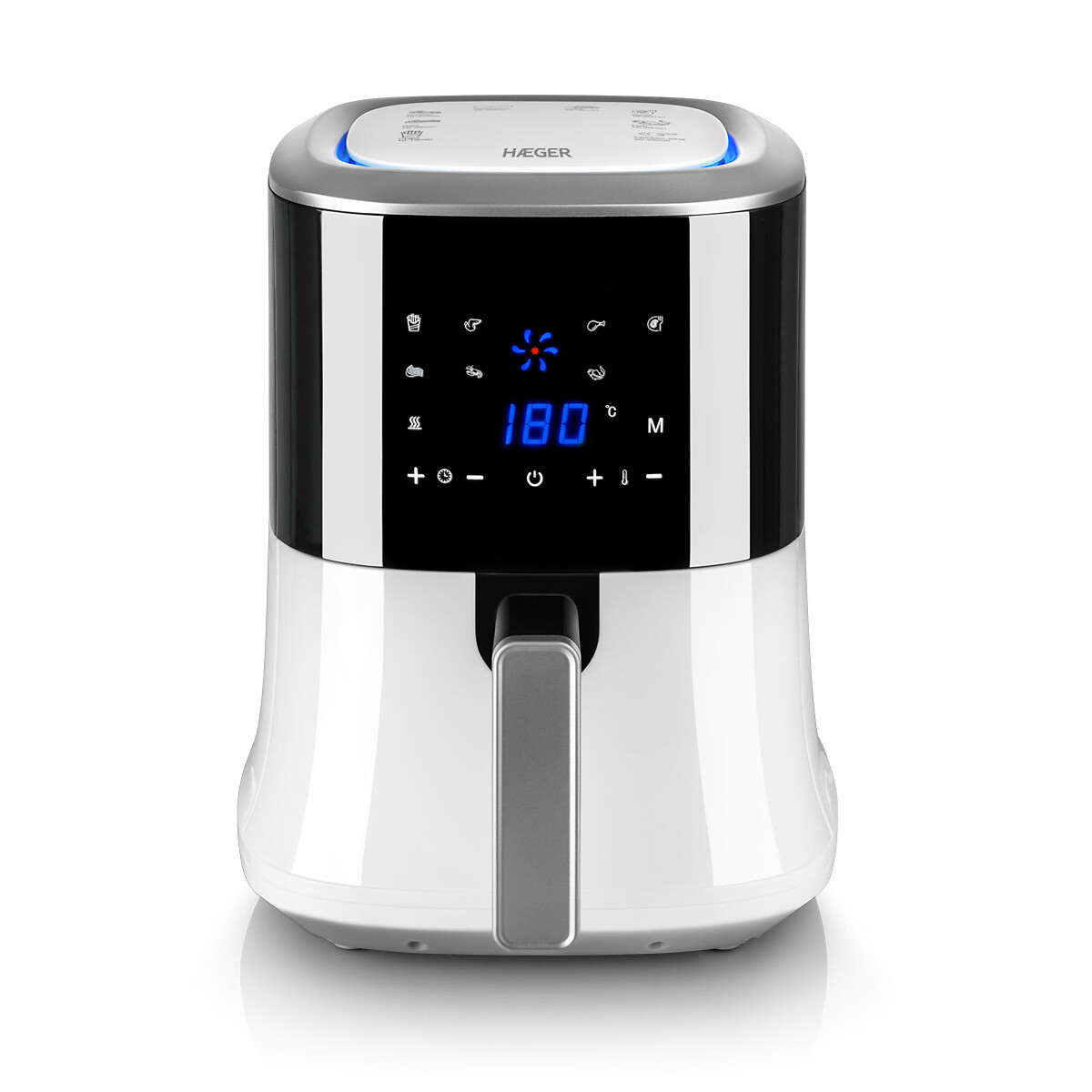 Fritadeira sem óleo digital HAEGER Aero Fryer - 2.2L, da HAEGER branco, HAEGER