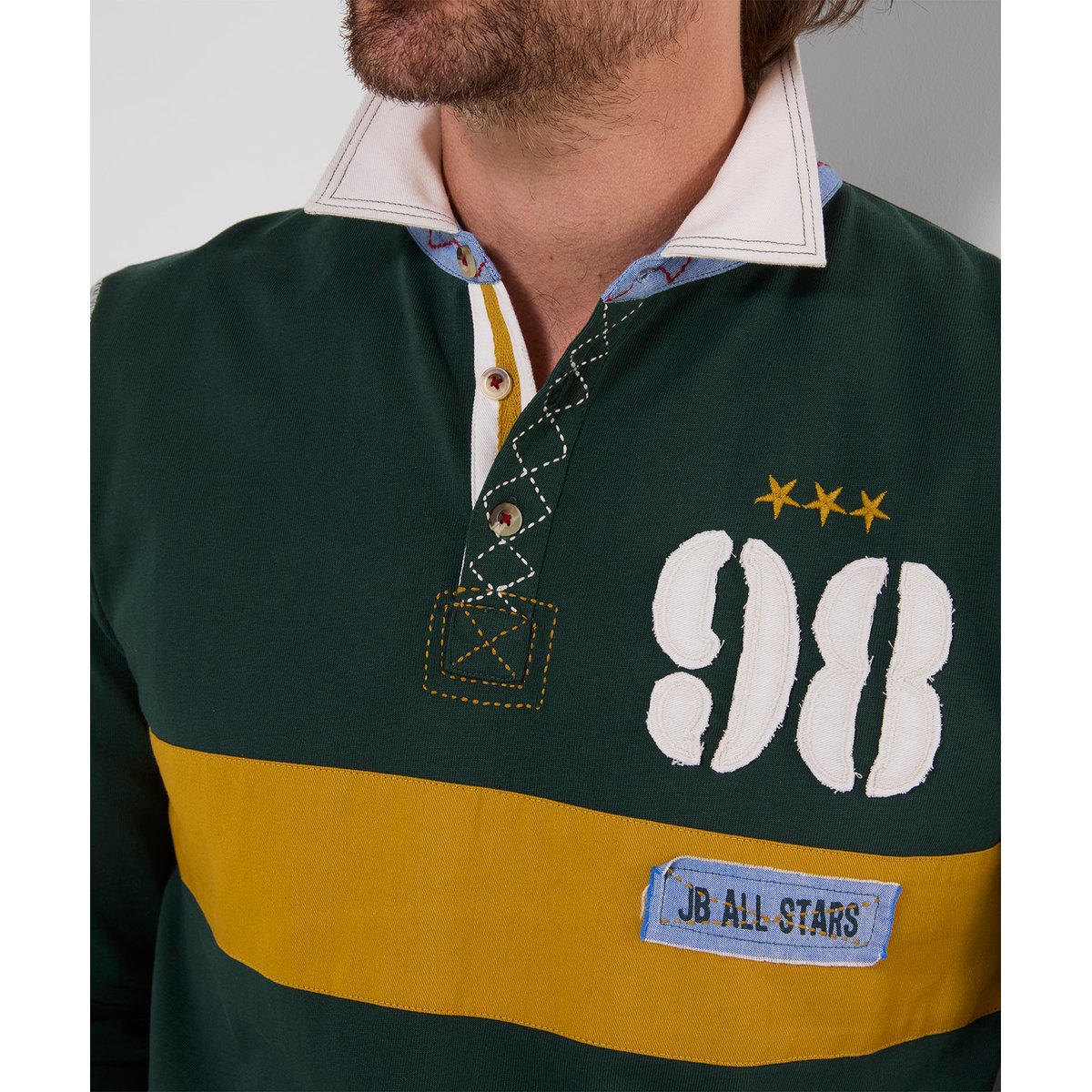 Henley Style Rugby Plein de Détails vert, JOE BROWNS