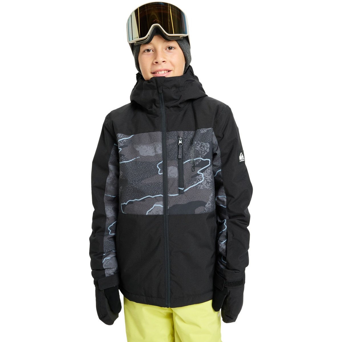 Veste de snow technique SIDE HIT PRINTED noir camostrokes true black, QUIKSILVER