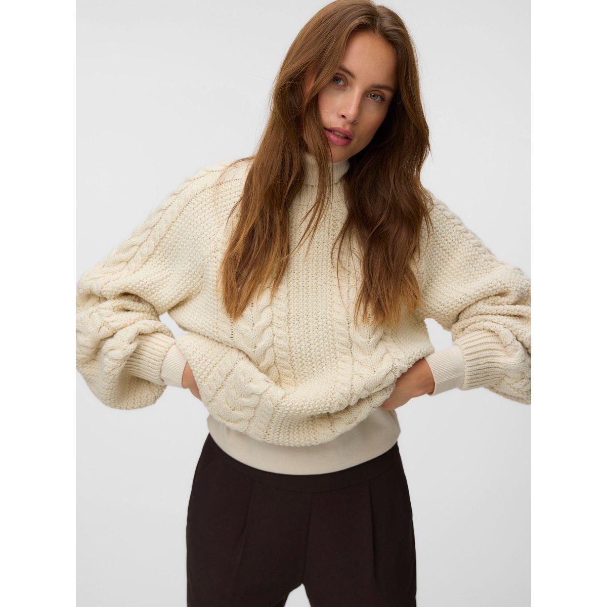 Pull En Maille birch, VERO MODA