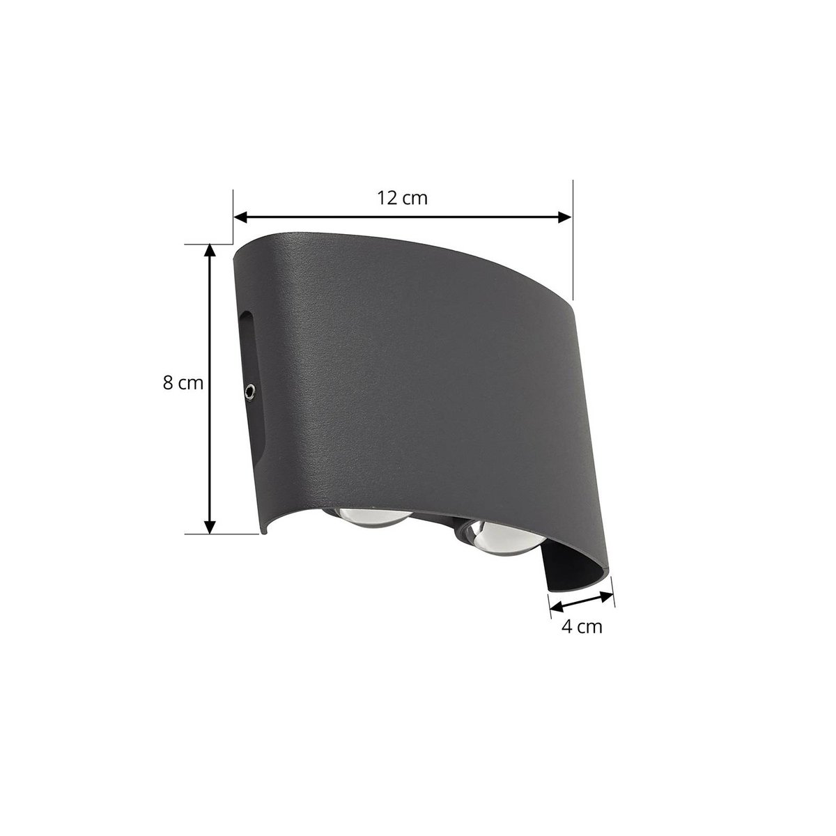 Applique extérieure en aluminium moderneLED anthracite, LINDBY