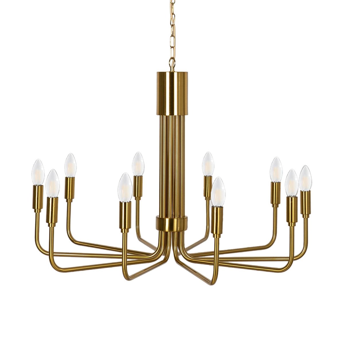 Lustre en métal antique, Elanova laiton, LINDBY