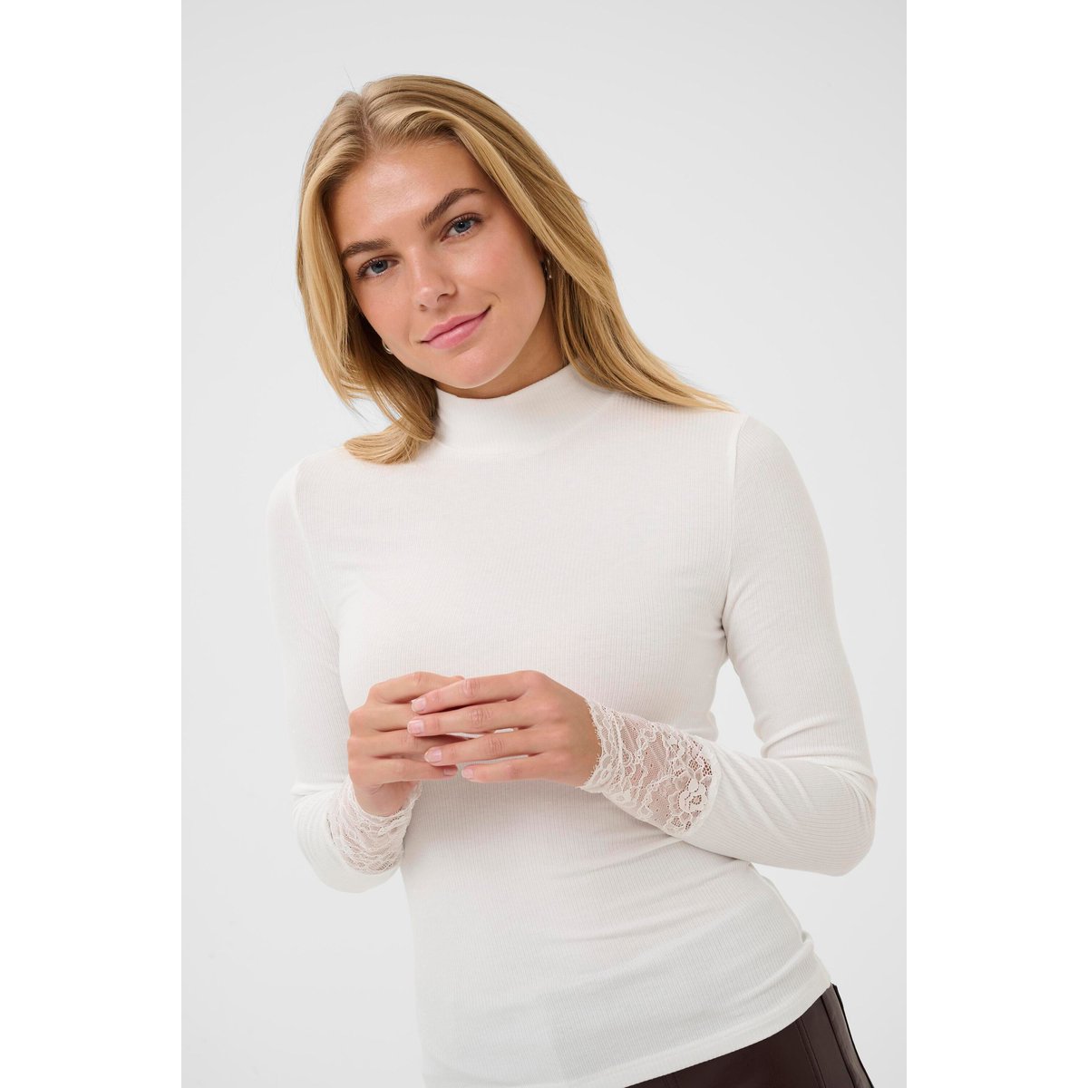 T-shirt blanc chalk, KAFFE