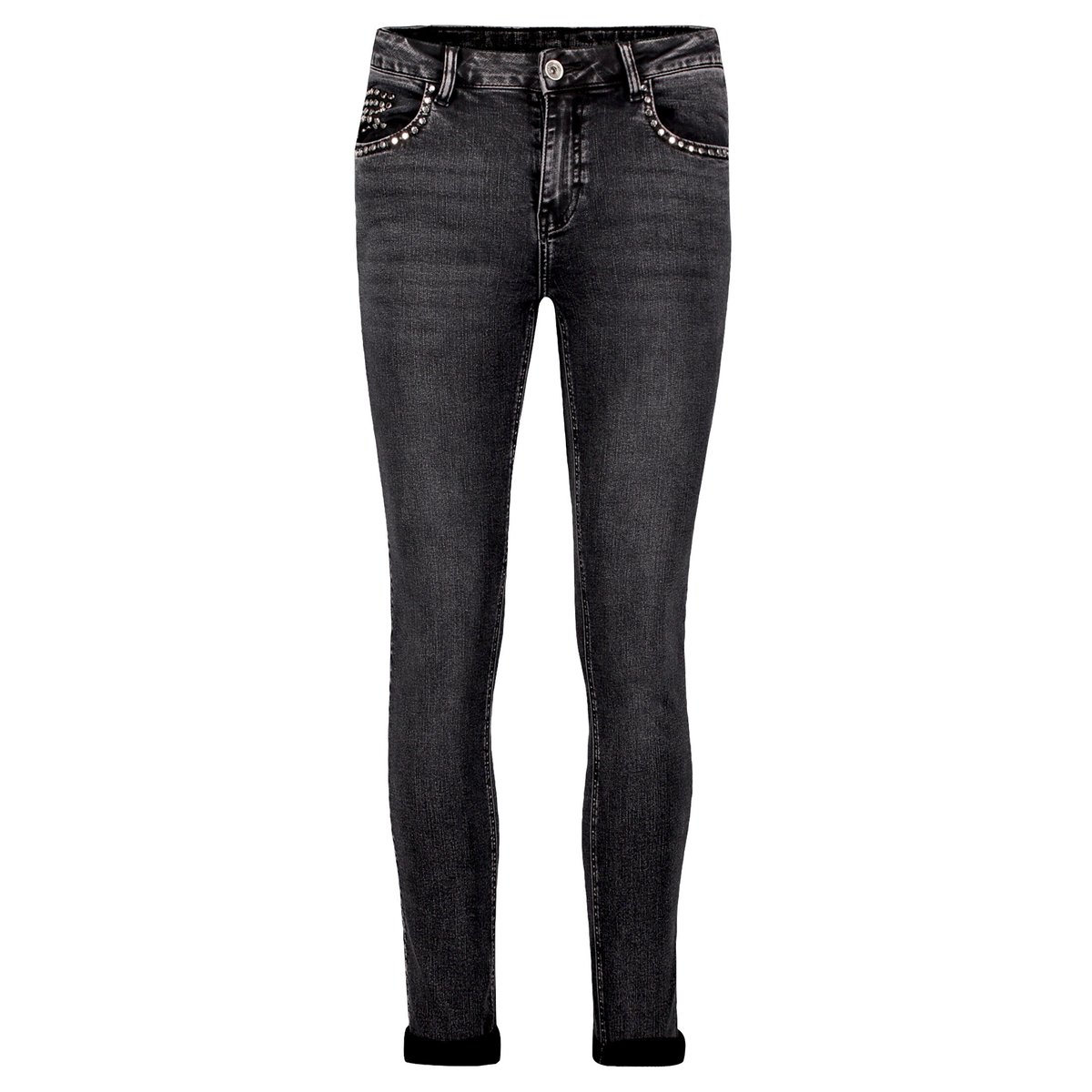 Jean basique à effet délavé dark grey denim, BETTY BARCLAY