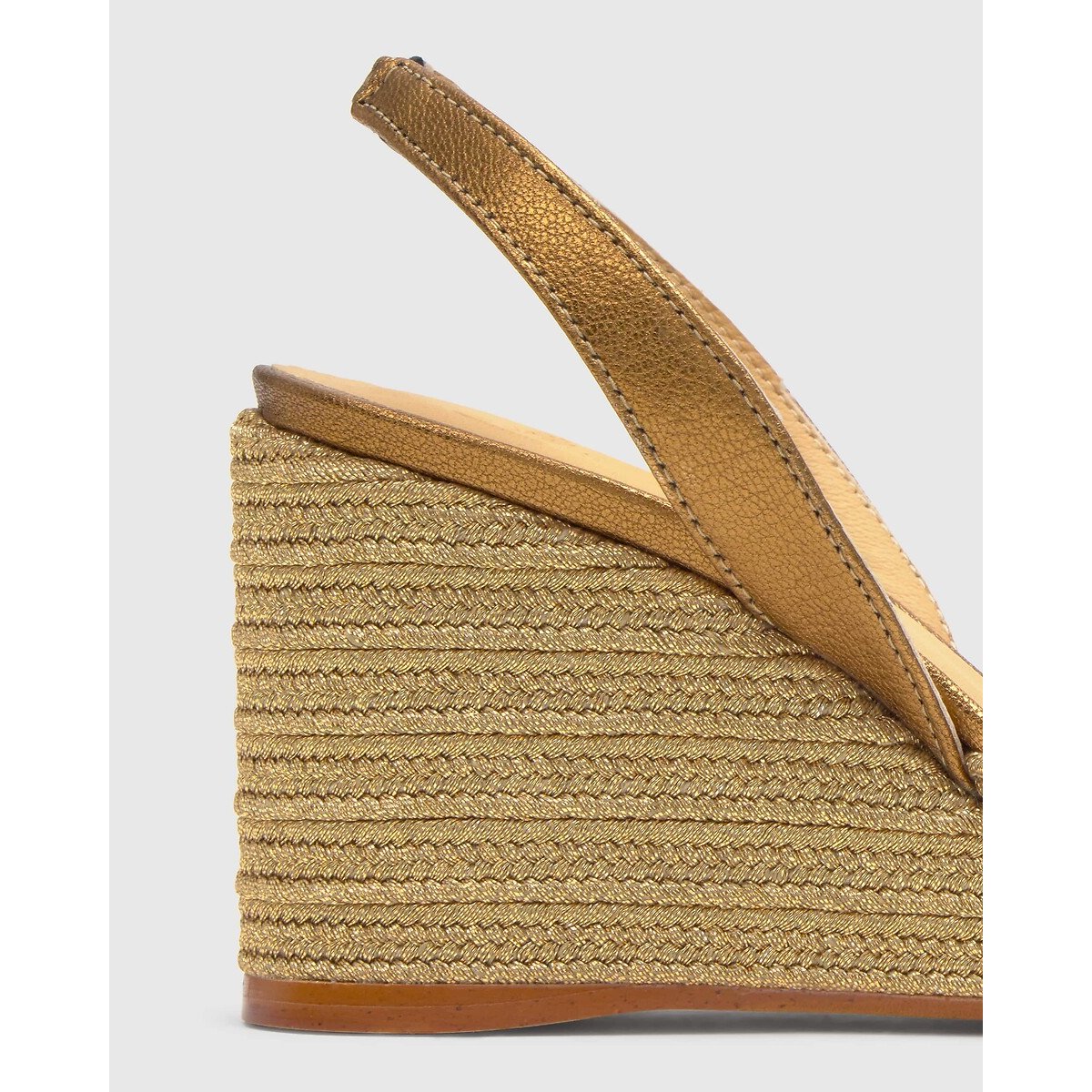 Sandalias de cuña Betty dorado, CASTANER