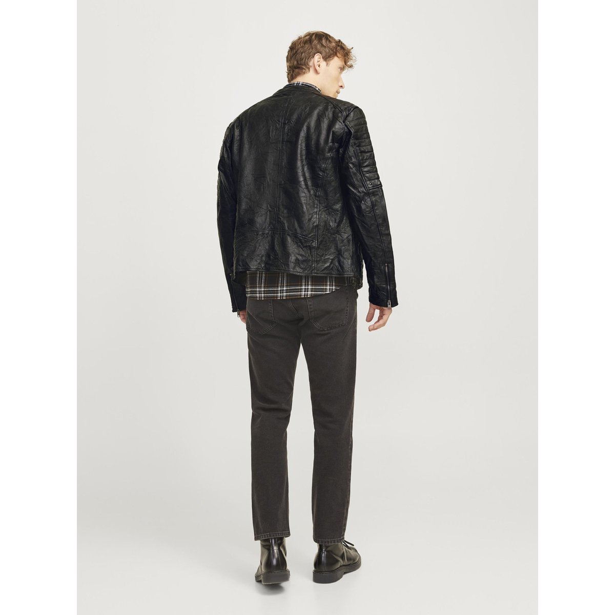 Veste En Cuir black, JACK & JONES