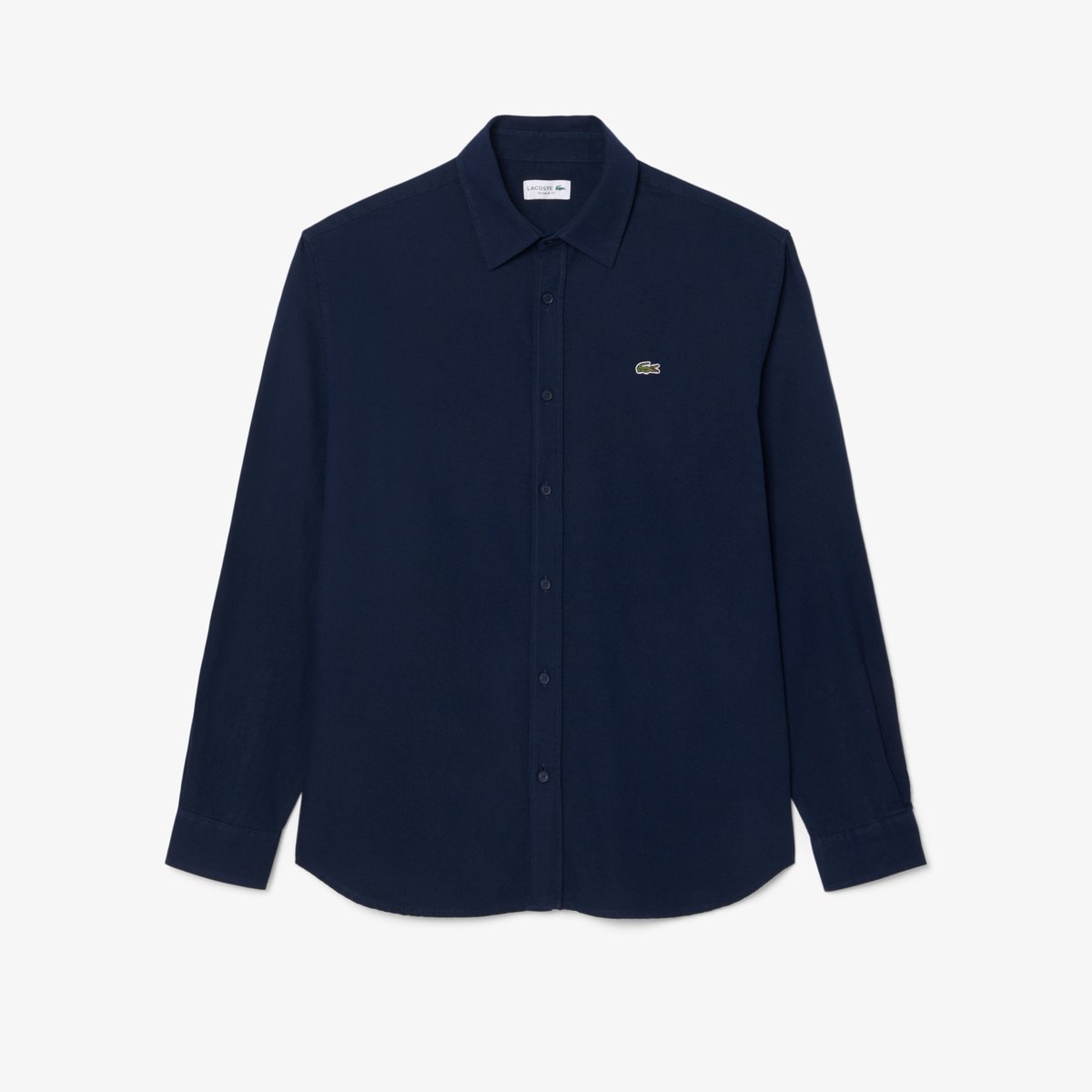 Chemise flanelle regular fit bleu-166, LACOSTE