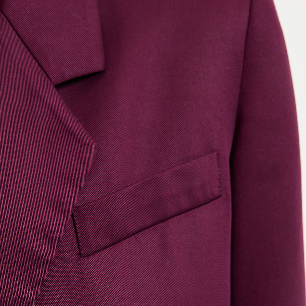 Blazer comprido de corte direito em TENCEL™ ameixa, LA REDOUTE COLLECTIONS