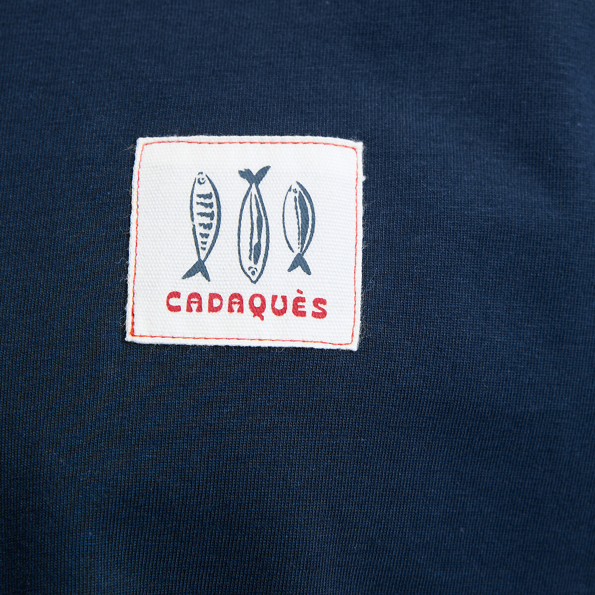 Animal Print Crew Neck Short Sleeve T-Shirt navy blue, LA REDOUTE COLLECTIONS