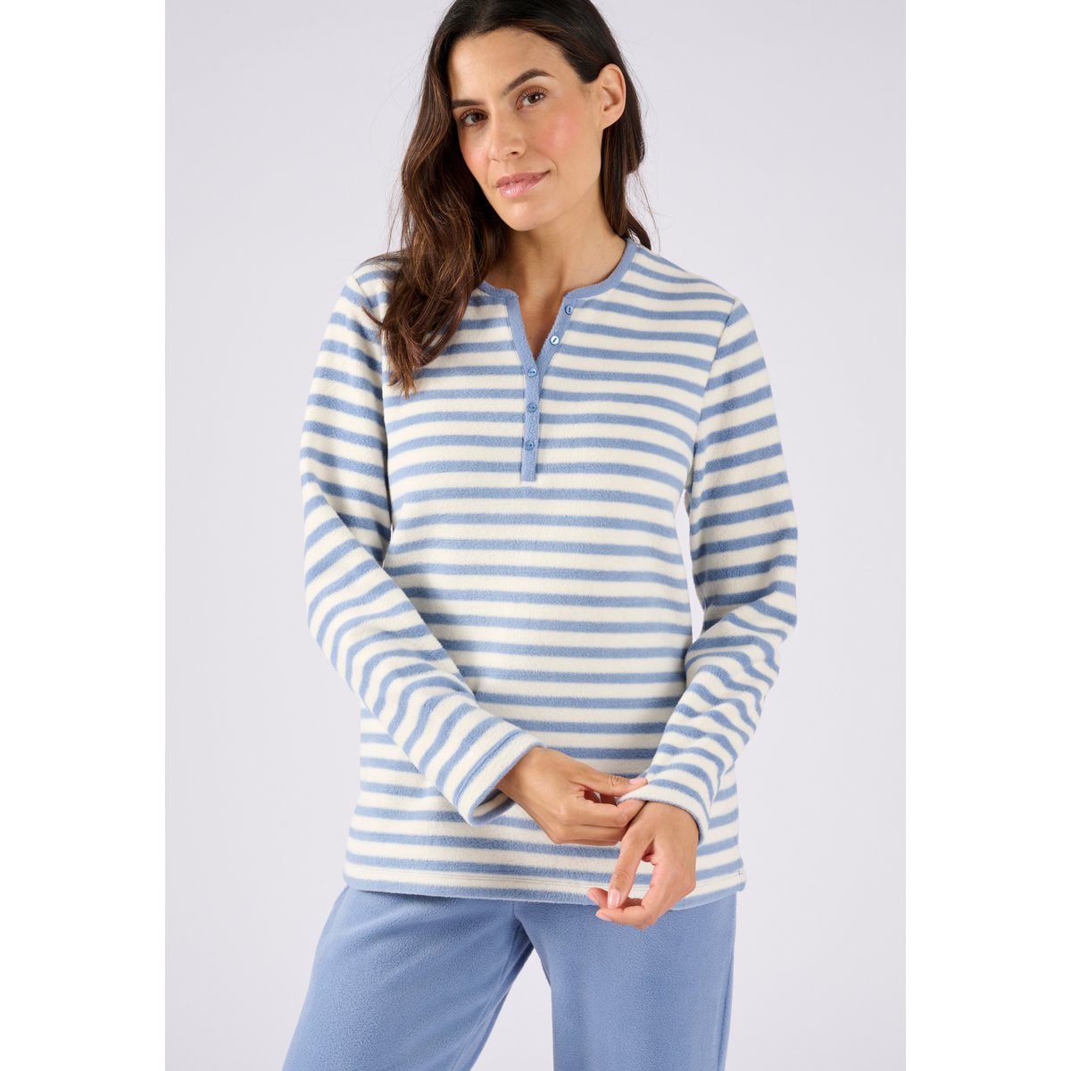 Pyjama Thermolactyl maille polaire bleu, DAMART