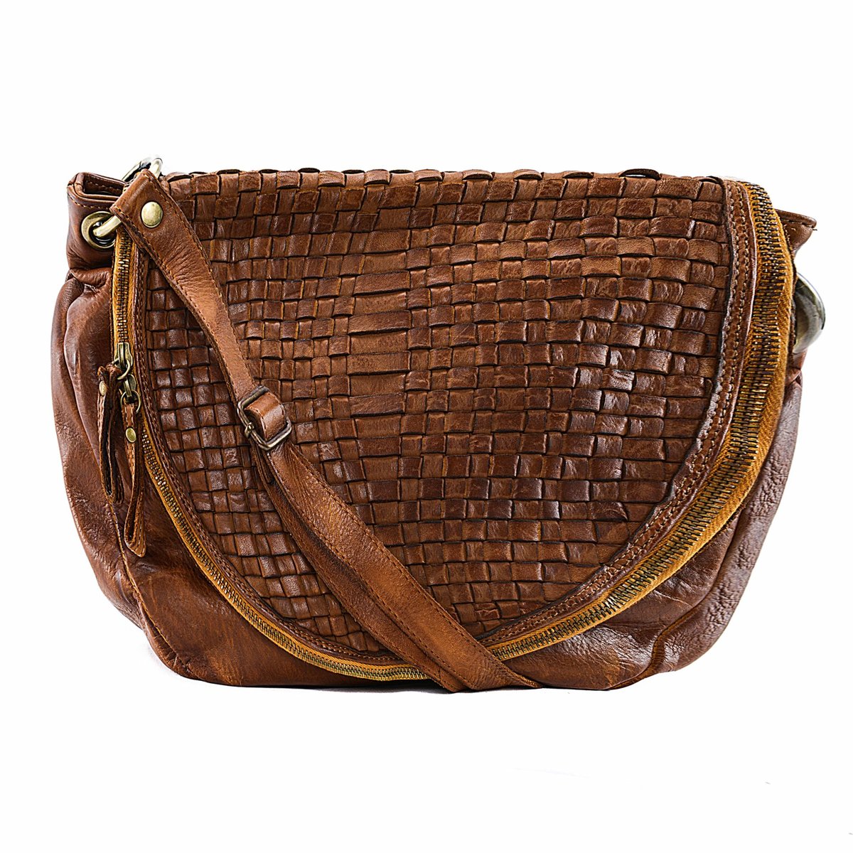 Sac à main en cuir vintage italien MISS BAYE camel, OH MY BAG