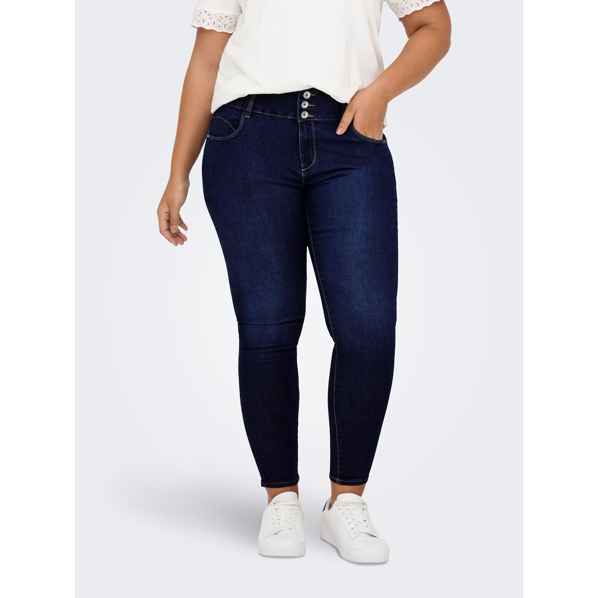 Jean Skinny medium blue denim, ONLY CARMAKOMA