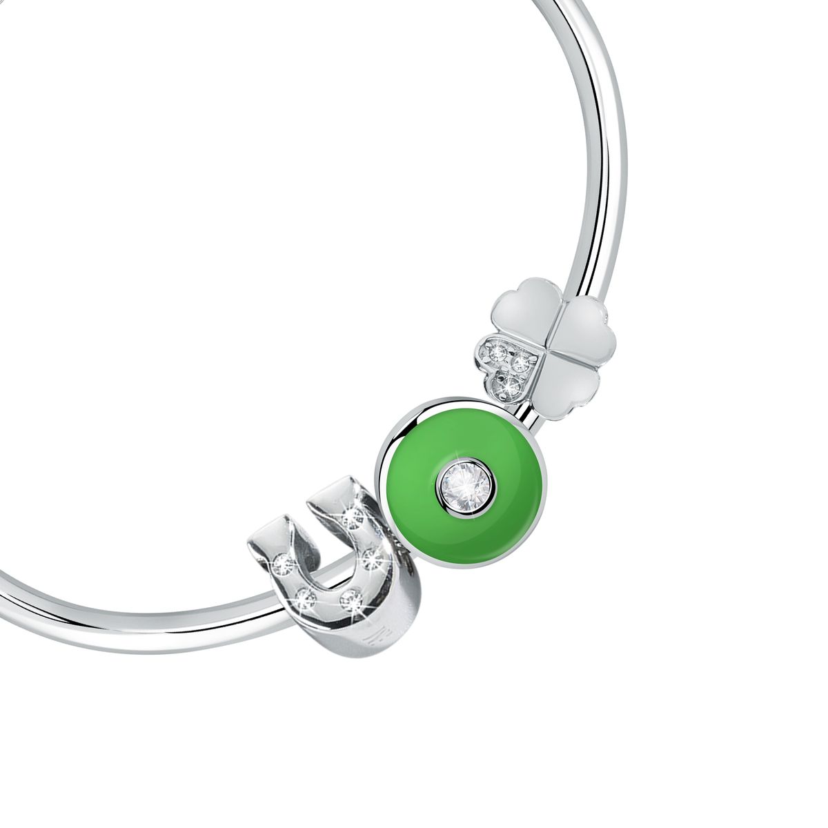 Bracelet en Acier, Émail, Cristaux DROPS silver, MORELLATO