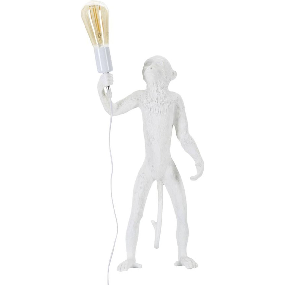 Lampe à poser singe sculptural GLAM blanc, RECOLLECTION