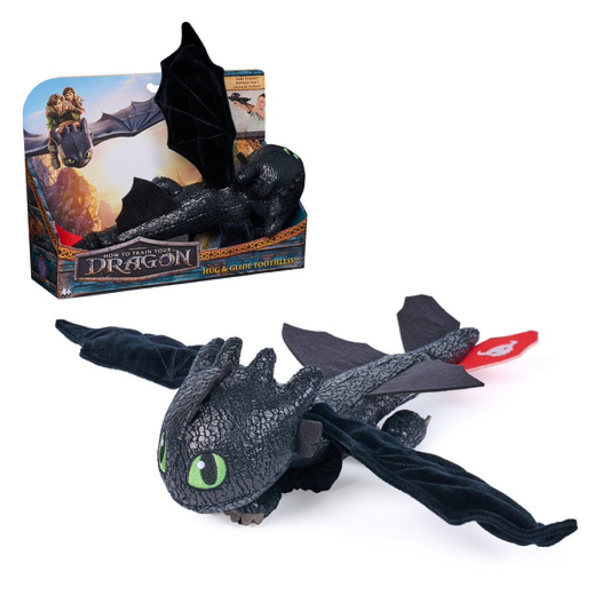 Peluche Dragon Krokmou 30 Cm couleur unique, SPINMASTER