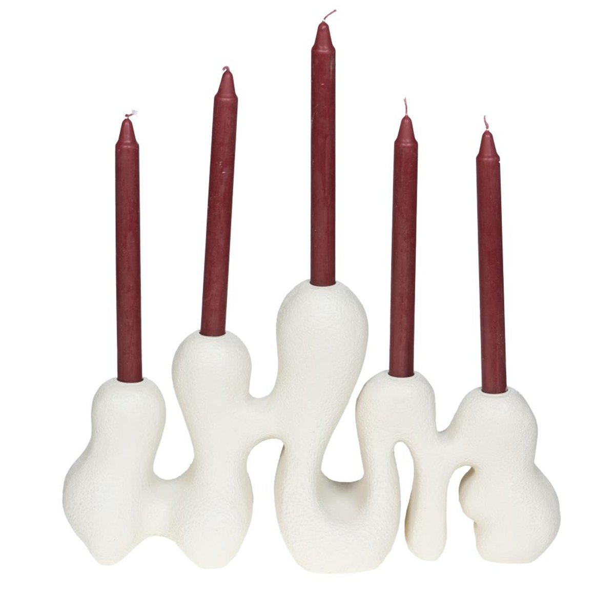 Chandelier Curvy en résine 5 branches 25 cm - CURVY blanc, AMADEUS