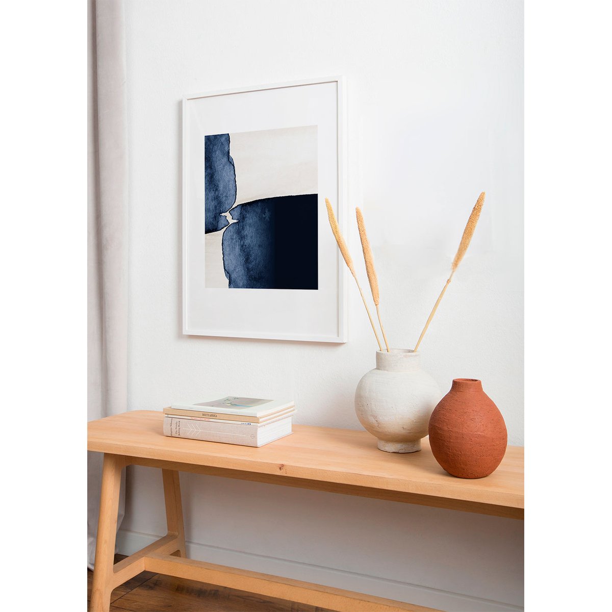 Affiche avec tableau décoratif, 50 x 70 cm beige, HANNUN