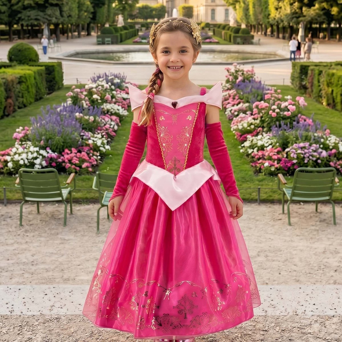 Déguisement enfant robe de princesse rose, SEVIRA KIDS
