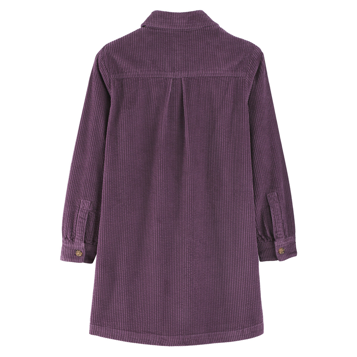 Robe droite à manches longues en velours violet, LA REDOUTE COLLECTIONS