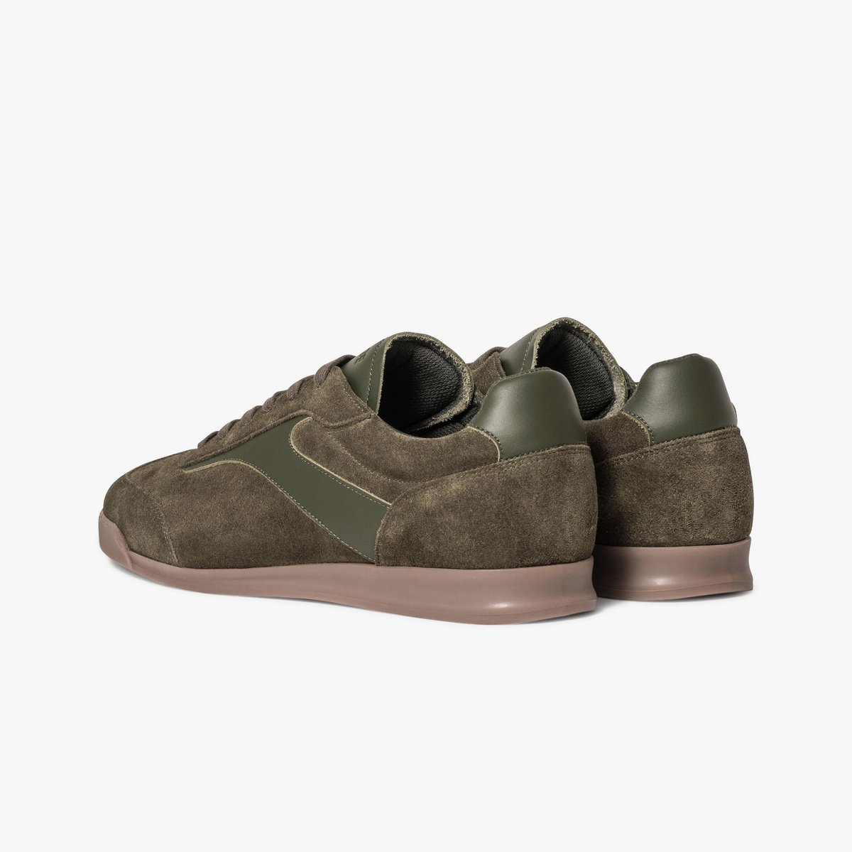 Basket en cuir TILIO vert kaki, BOCAGE