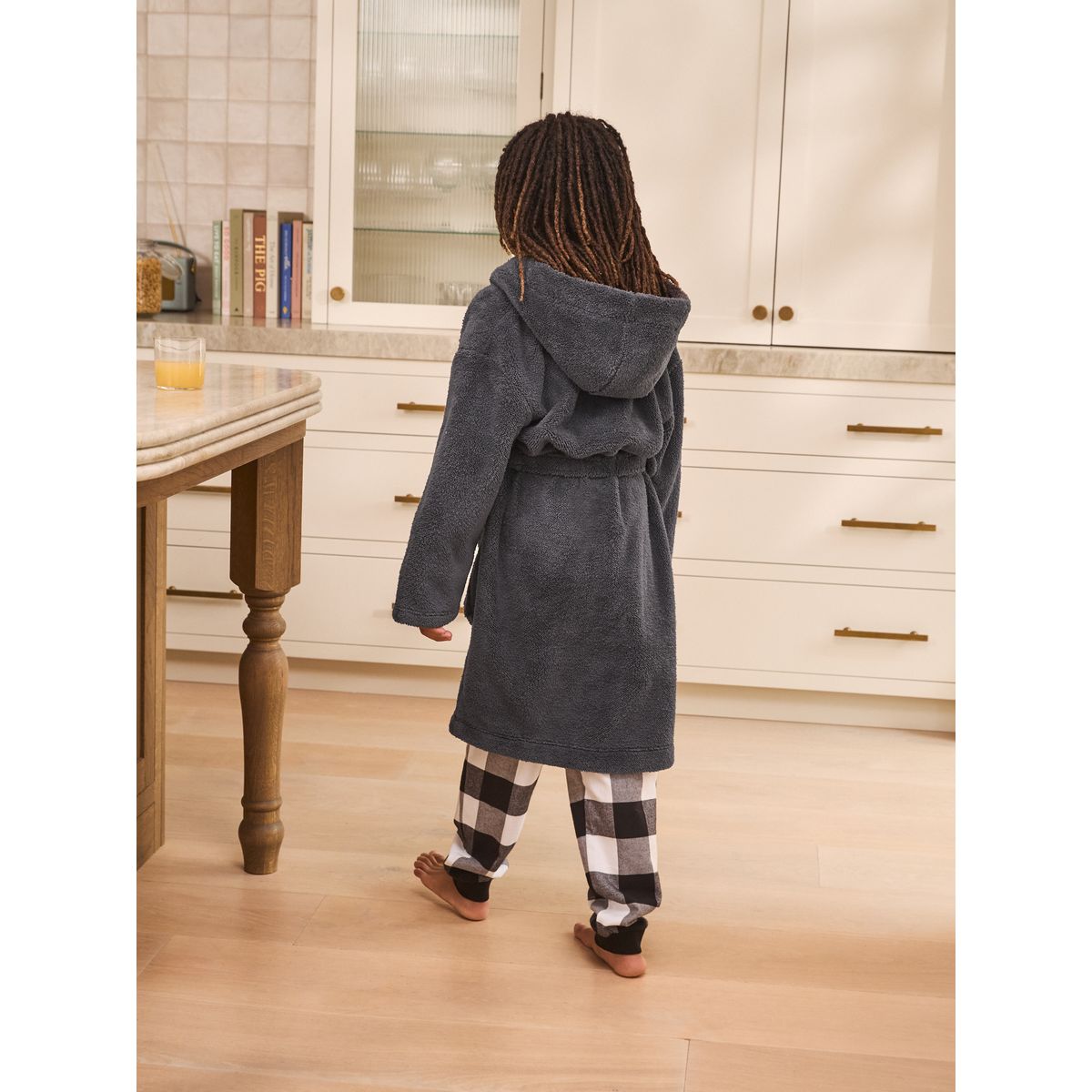 Peignoir en polaire gris, NEXT