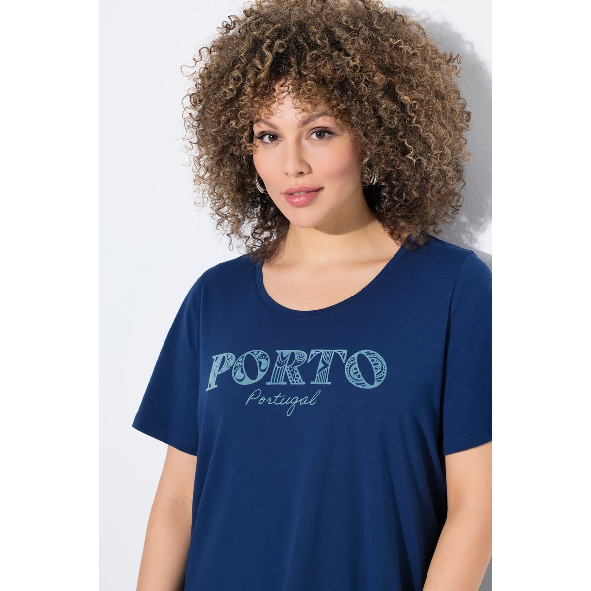 T-shirt à manches cloche bleu foncé, ULLA POPKEN