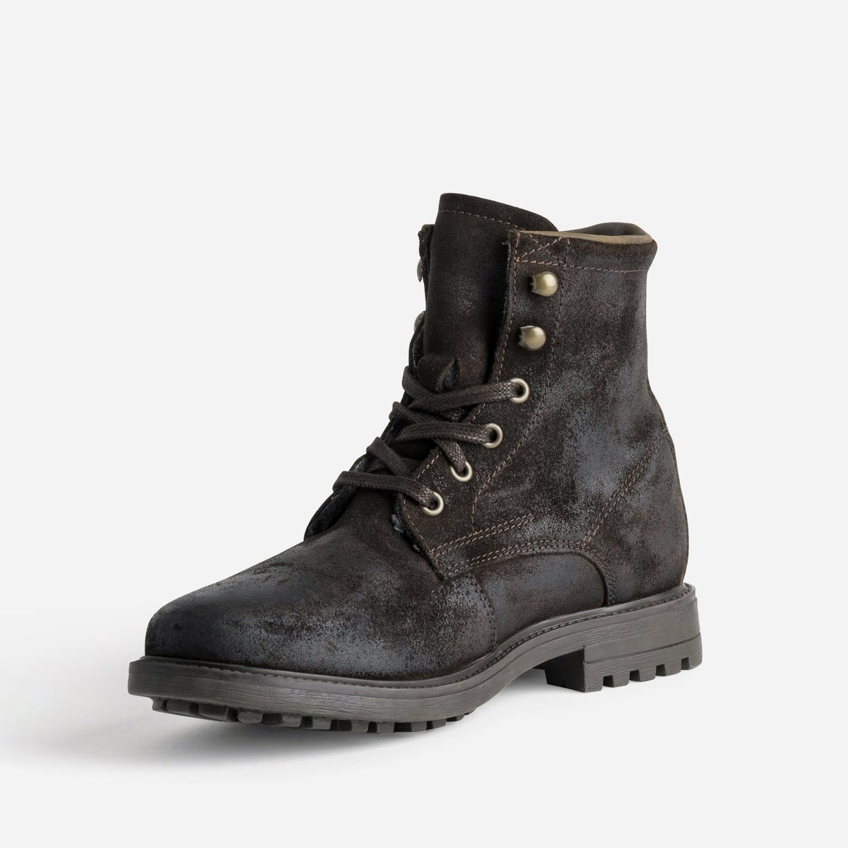 Boots en cuir LEART marron fonce, ERAM