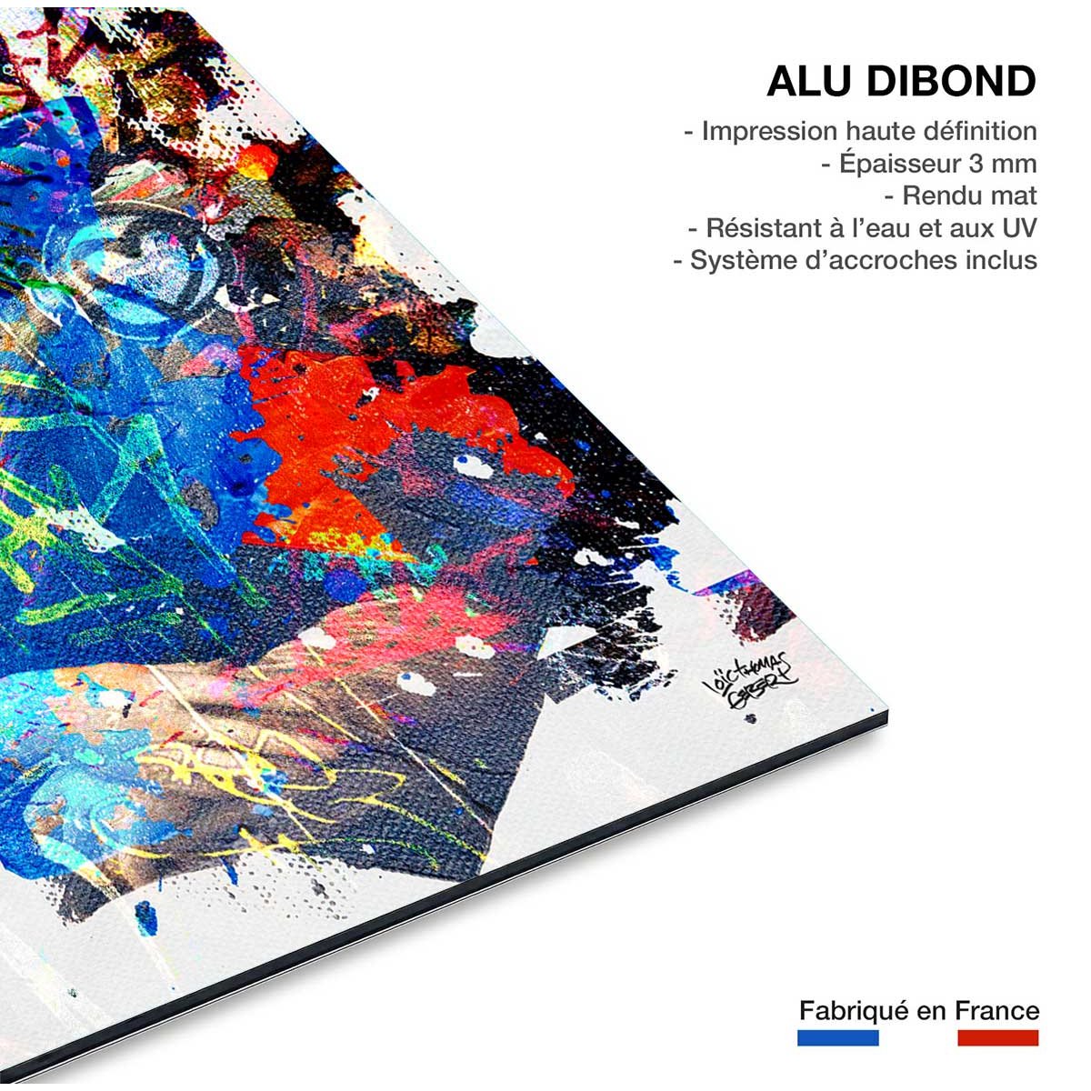Tableau graffiti Affiche illustration joconde tableau alu dibond, HEXOA