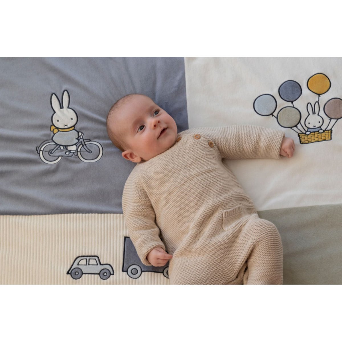 Tapis de jeux pour parc - Miffy - Fluffy Bleu-Vert bleu et vert, MIFFY