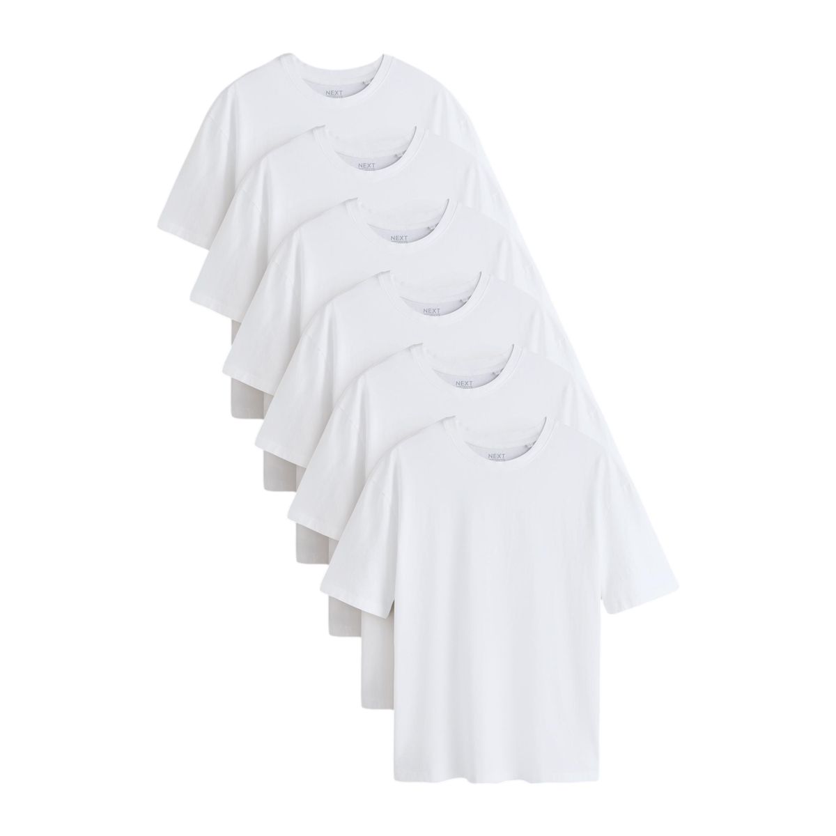 T-shirt en coton essential, lot de 6 blanc, NEXT