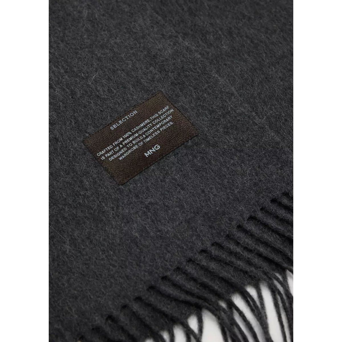 Écharpe 100 % cachemire gris, MANGO MAN