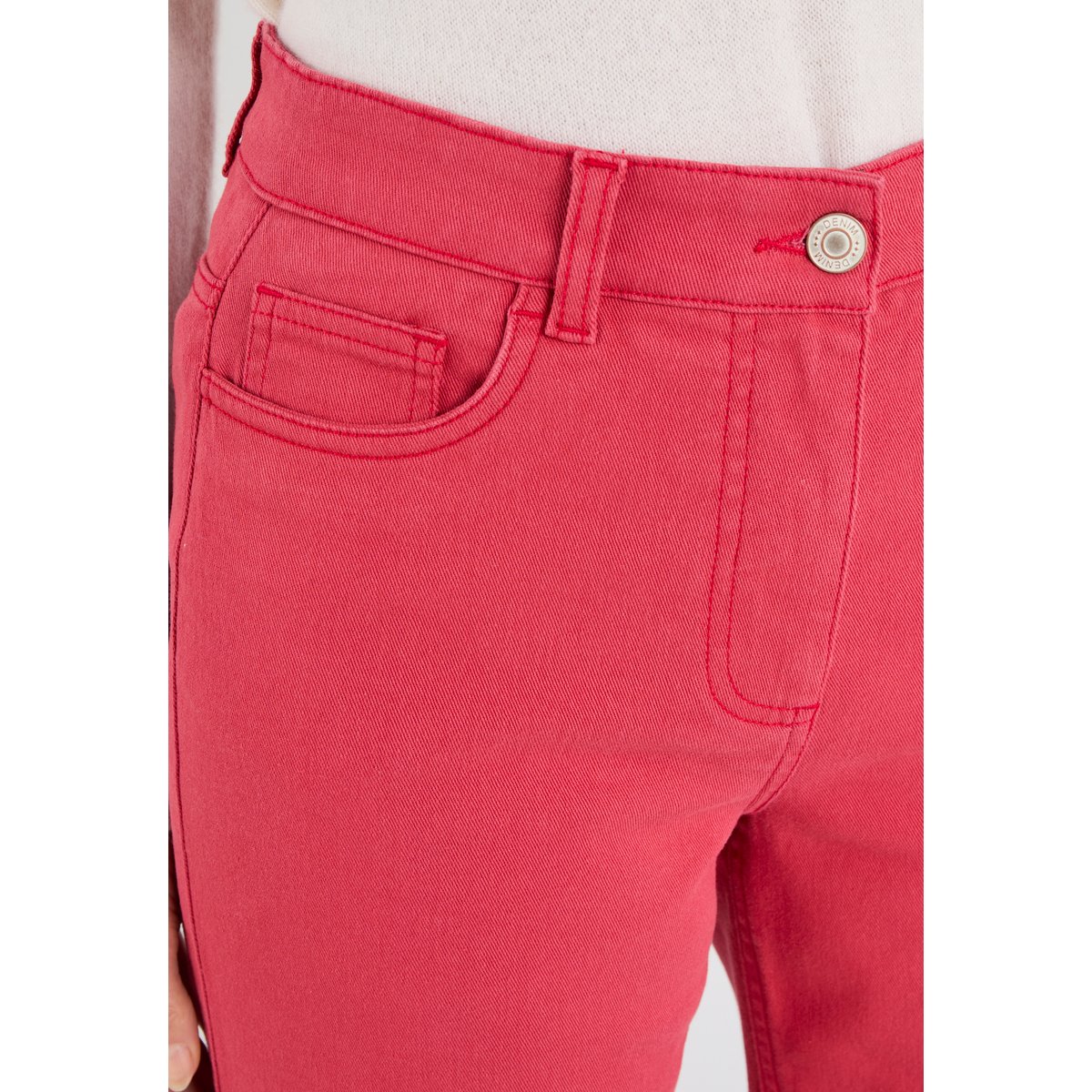 Pantalon 7/8ème large rouge, DAMART