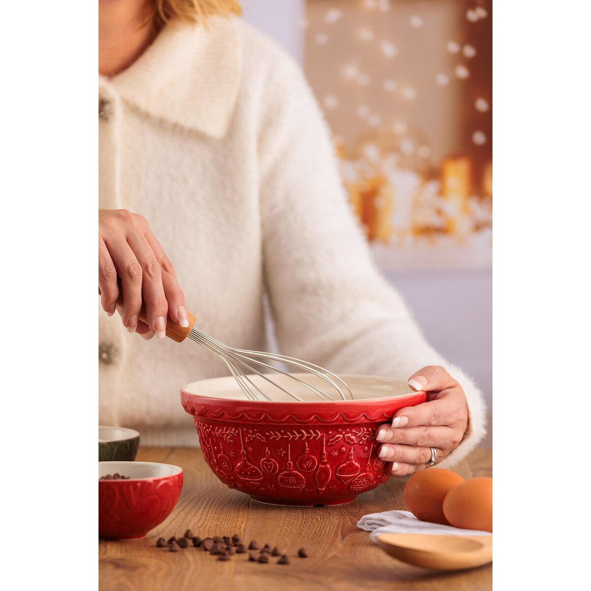 Deck the Halls 21cm Mixing Bowl red, MASON CASH