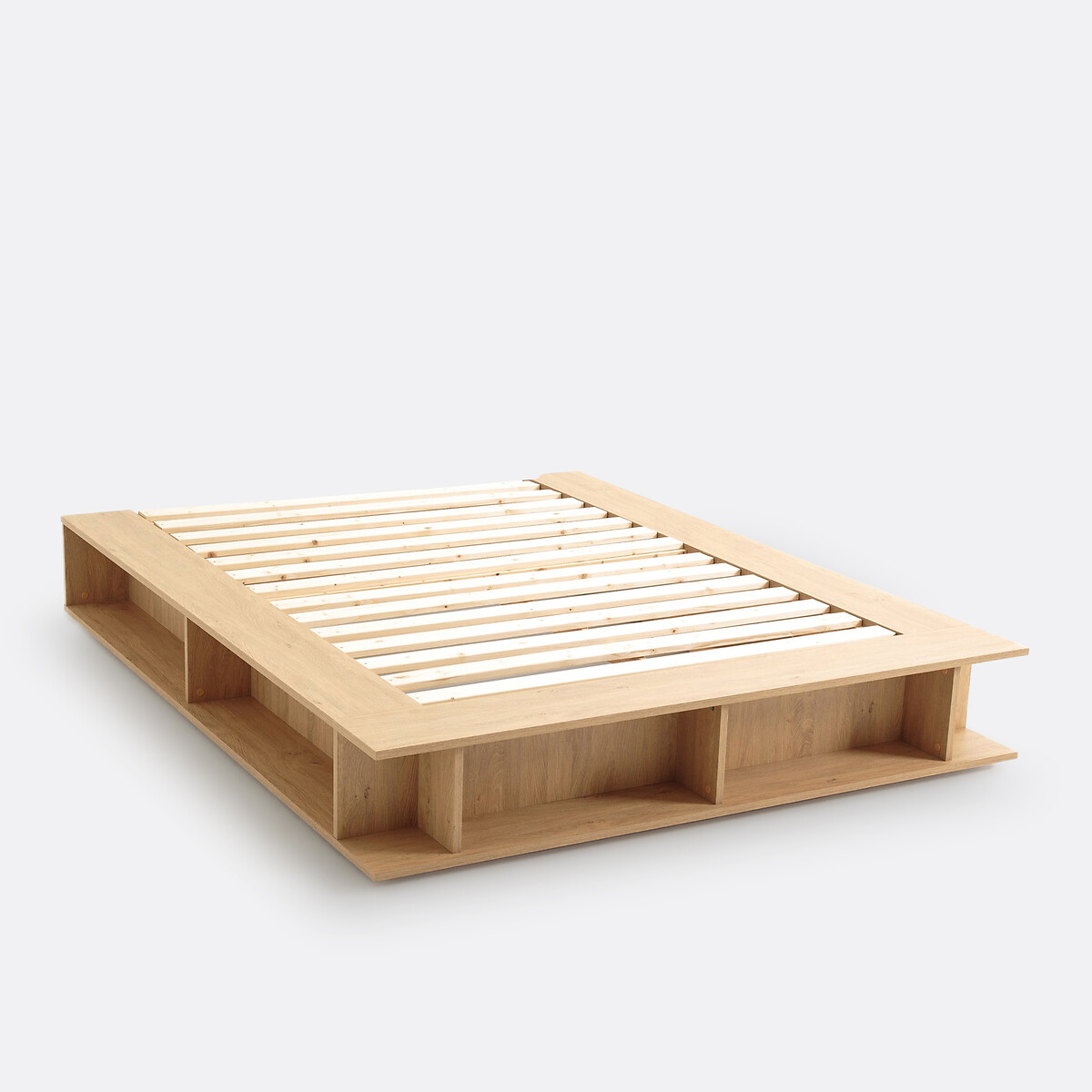 Letto con contenitore, rete semi-sollevabile Presto legno chiaro naturale, LA REDOUTE INTERIEURS