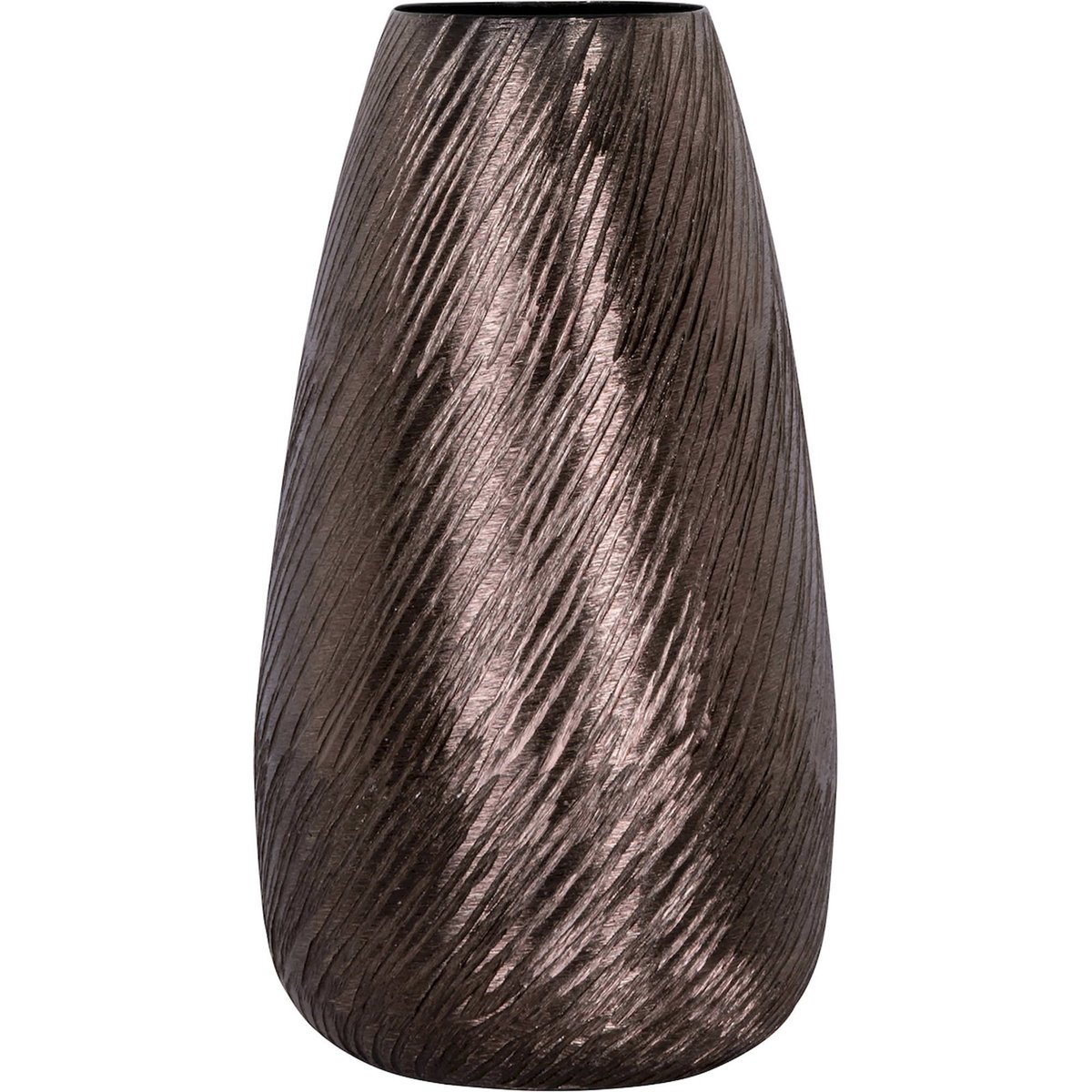 Vase décoratif en aluminium forme organique bronze métallisé texturé, RECOLLECTION