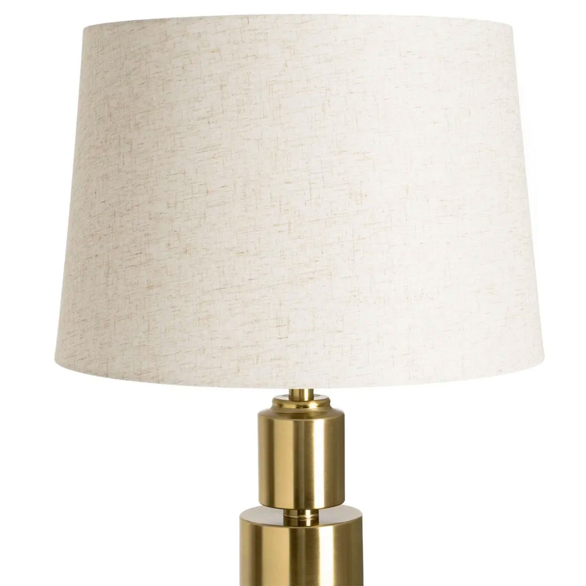 Lampadaire design métal doré et abat-jour lin beige 38x38x160cm doré, WADIGA
