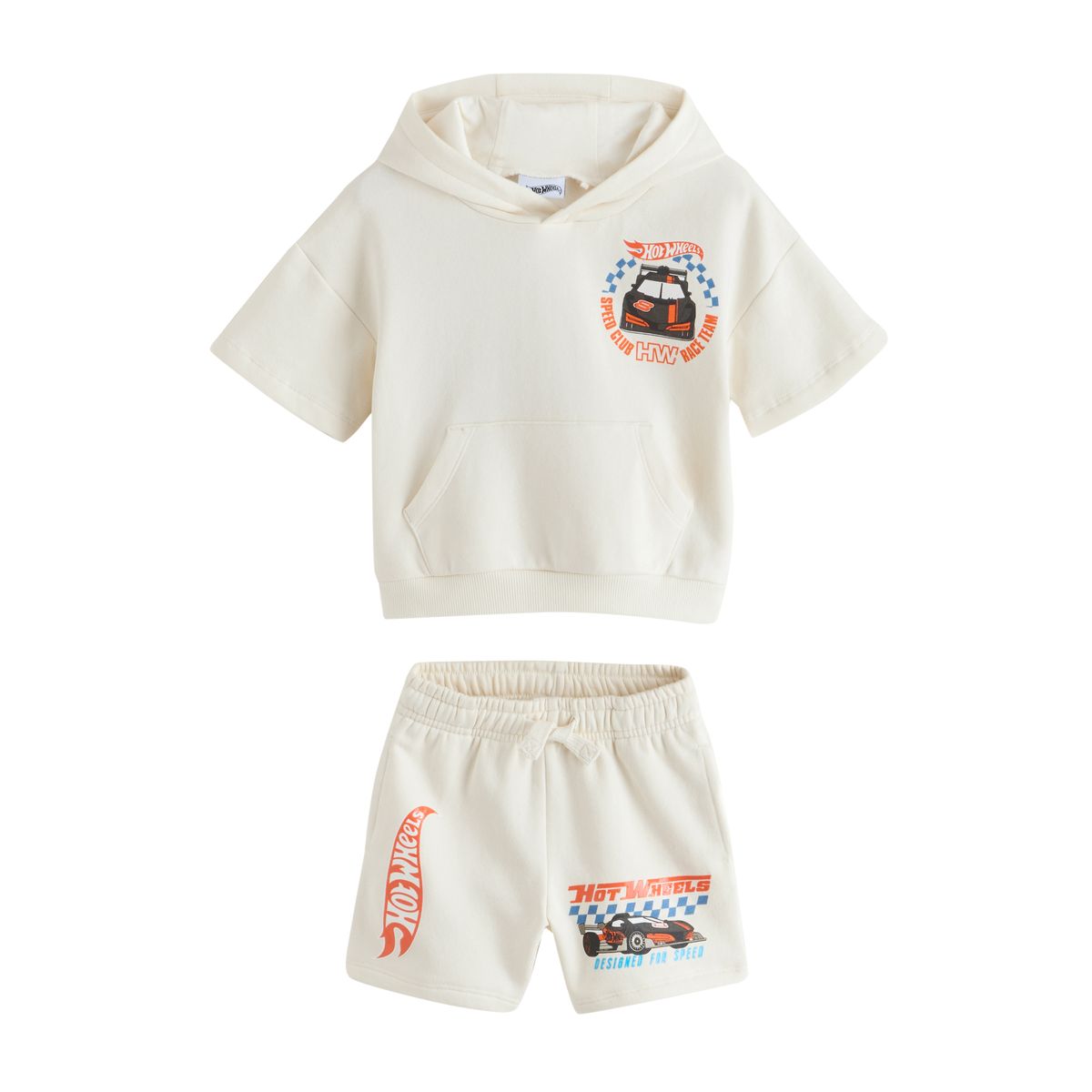 Short et sweat à capuche manches courtes hot wheels blanches, NEXT