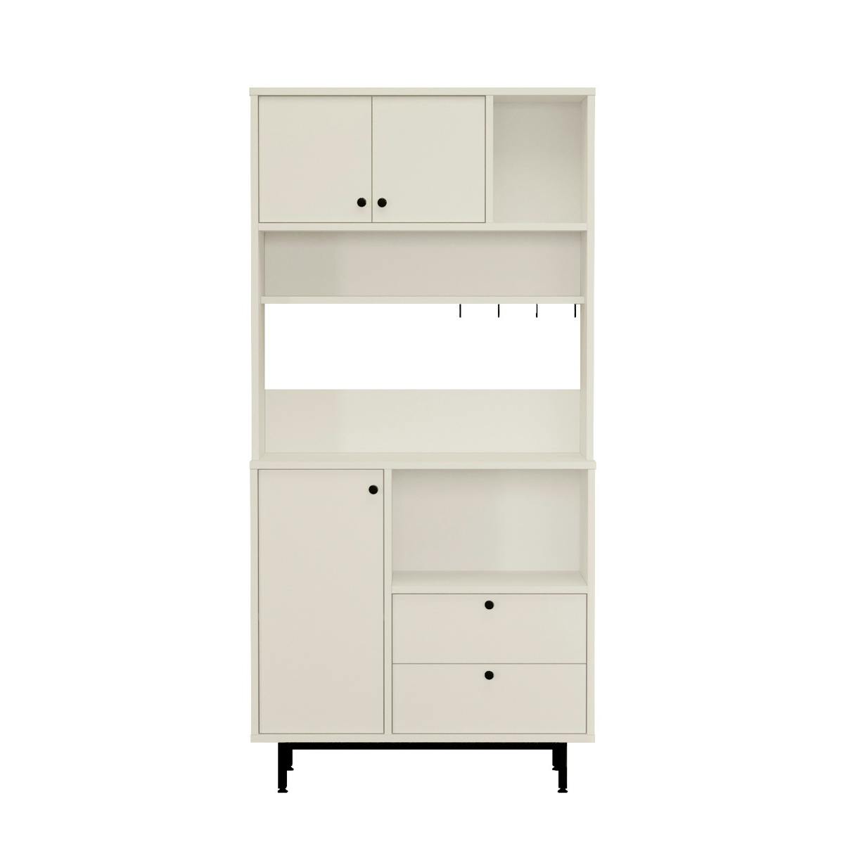 Meuble de cuisine 3 portes, 2 tiroirs 4 niches JENA blanc, PIER IMPORT